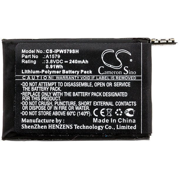 Battery for Apple A1579 iWatch 1 42mm Watch 1st Gen CS-IPW579SH 3.8V Li-Polymer