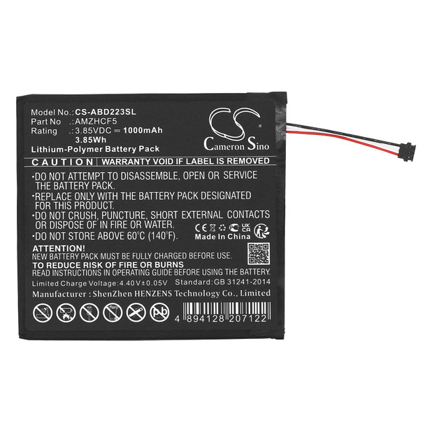 Battery for Amazon AMZHCF5 Kindle 11th 2022 C2V2L3 CS-ABD223SL 3.85V Li-Polymer