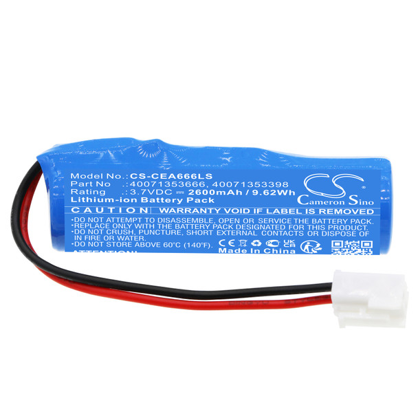 Battery for Ceag 40071353666 40071353398 Eaton GUIDELED EURO X LED AT Safety