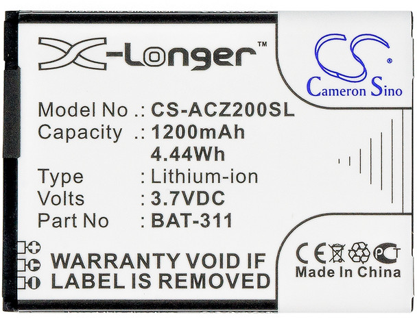 Battery for Acer BAT-311 1ICP5/43/55 KT.0010S.011 Liquid Z200 M220 Z220 Duo