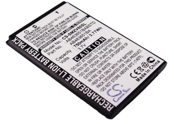 Battery for Samsung AB463651BABSTD AB463651BA AB463651BE AB46365UG SGH-ZV60