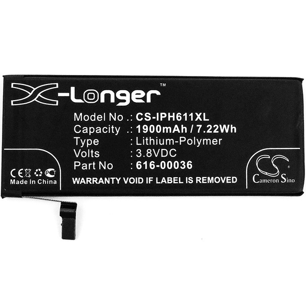 Battery for Apple 616-00036 iPhone 6s A1691 A1633 A1688 A1700 CS-IPH611XL 3.8V