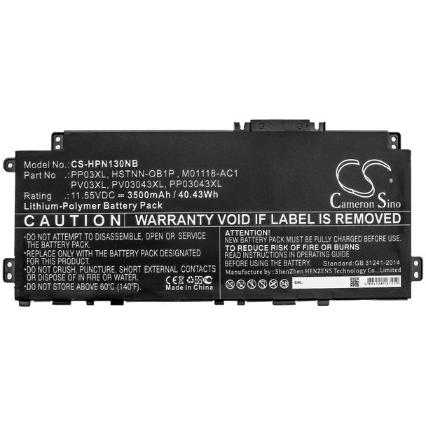 Battery for HP PP03XL HSTNN-OB1P M01118-AC1 M01144-005 PV03XL Pavilion 14-DV