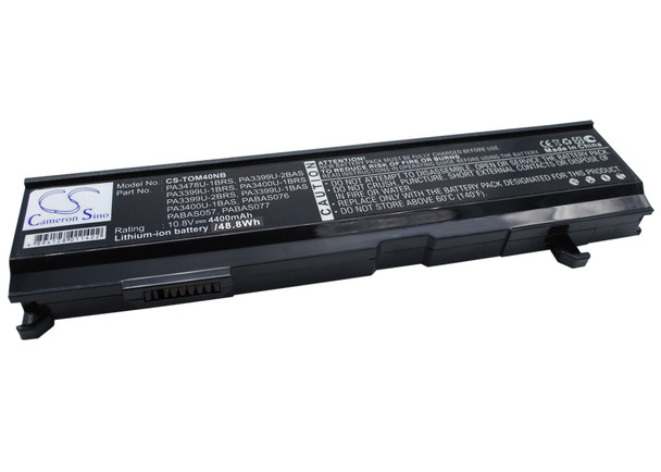Battery for PA3399U-1BRS PA3400U-1BRS Toshiba A100 A80 M40 M50 Tecra A3 A4 A5 A6