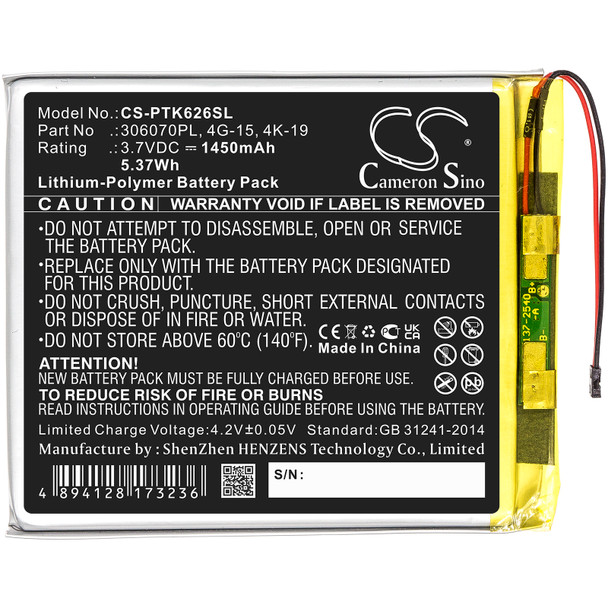 Battery for Pocketbook 306070PL Digma 626 615 627 632 630 Lux 3 614 616 624 641