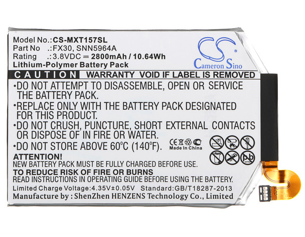 Battery for Motorola FX30 SNN5964A Moto X Style X+2 Pure XT1572 XT1570 XT1575