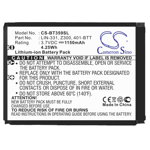 Battery for Globalstar 401-BTT LIN-331 Z300 Haicom BT-359 TR-101 TR-102 HI-401BT