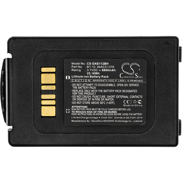 Battery for Datalogic ELF 94ACC1376 94ACC1377 BT-10 Barcode Scanner 3.7V 6800mAh