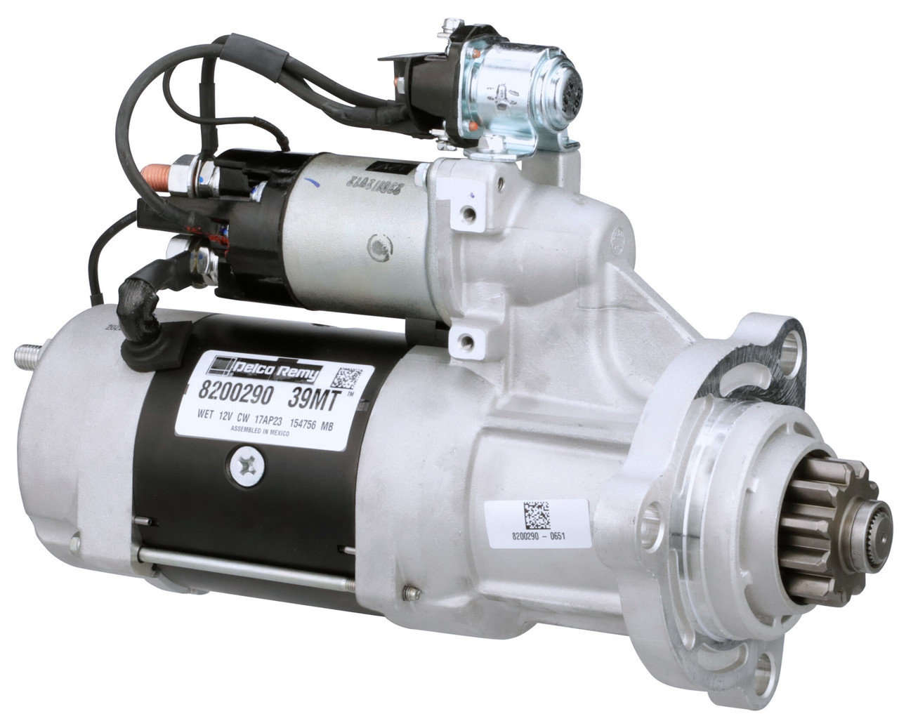 DR 8200290, Starter-12V, 11T, 39Mt, W Ocp, Cat, S60