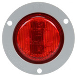 TL 30272R, 30 Series, Led, Red Round, 2 Diode, Low Profile, M/C Light, P3, Gray Flange, 12v