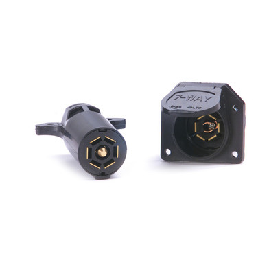 GRO 82-1056, Trailer Plug, 7 Pole, 12/24/30 Ampere Recreational Vehicle Socket
