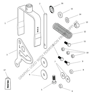 HLD RK-351-12415-L, Yoke/Yoke Shaft/Cam Kit, Lh(Xa-351/-331