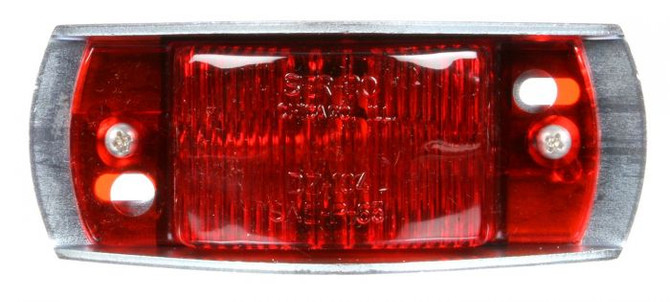 TL 26315R, 26 Series, Incan., Red Rectangular, 1 Bulb, Armored, M/C Light, P2, Silver, Bracket Mount, 12v