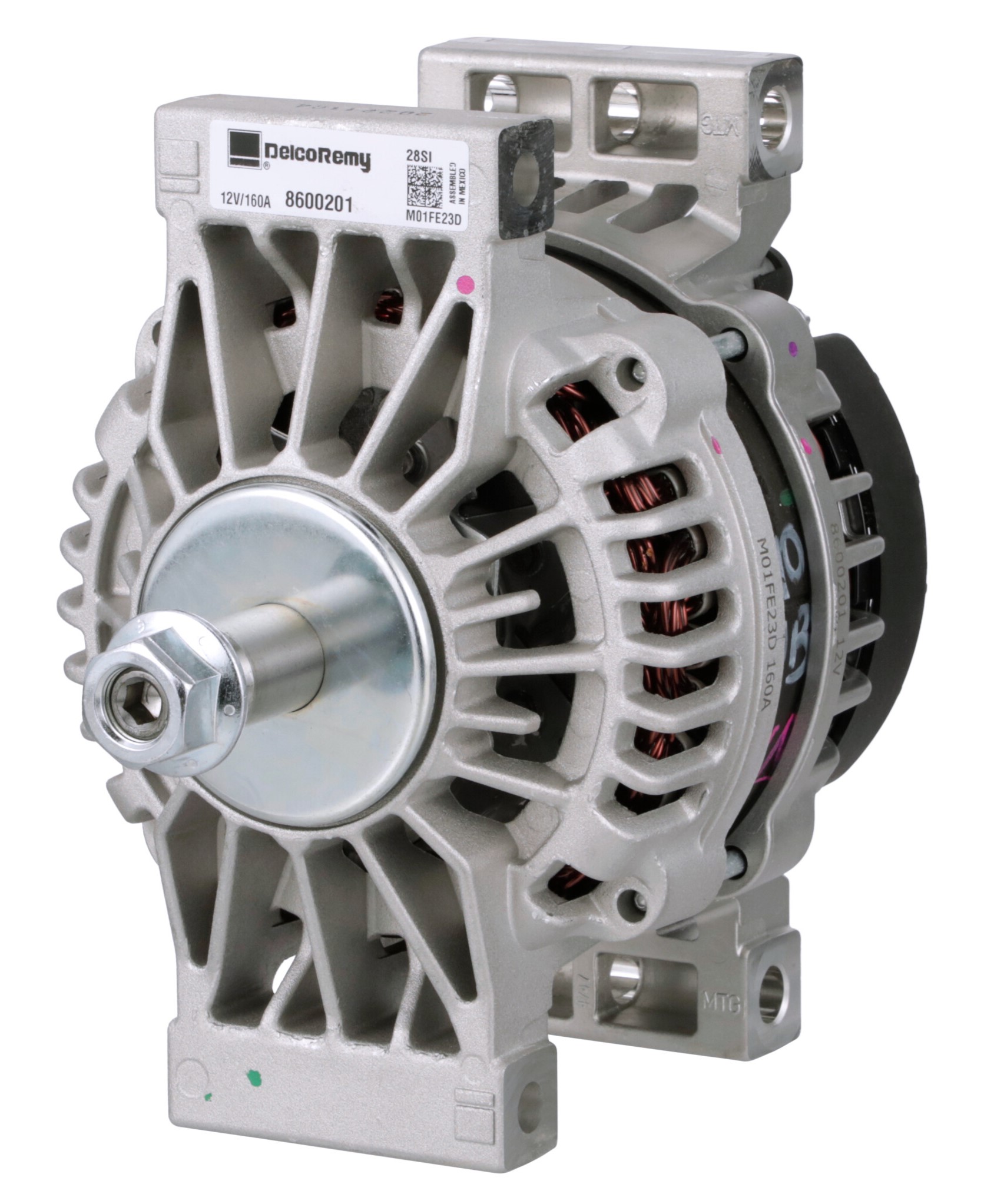 DR 8600201, Alternator-12V, 160A, 28Si, Pad Mount