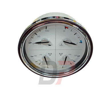 W22-00013-020, Gauge - Air Pressure, 4n1, Op Ct, Polished