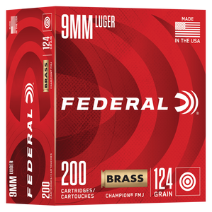 Federal 9mmLuger 124gr Full Metal Jacket 200/Box