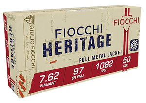 Fiocchi Heritage 7.62x38mmRNagant 97gr Full Metal Jacket