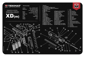 TekMat Springfield Armory XDm Cleaning Mat Black/White