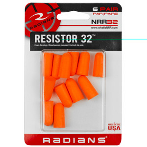 Radians Resistor Earplug 6 Pairs Radians Resistor Earplug 6 Pairs