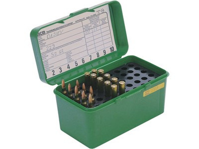 Deluxe H-50 Series Large Rifle Ammo Box - 50 Round Green