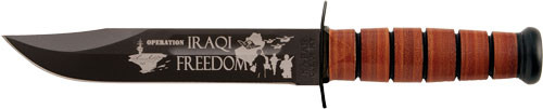 Ka-Bar Usmc Operation Iraqi Freedom 7" W/Leather Shth