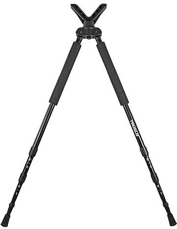 TruGlo Solid-Shot Bipod 21-40" Collapsible Black Rubberized V-Brace Twist Lock - TG8920XB