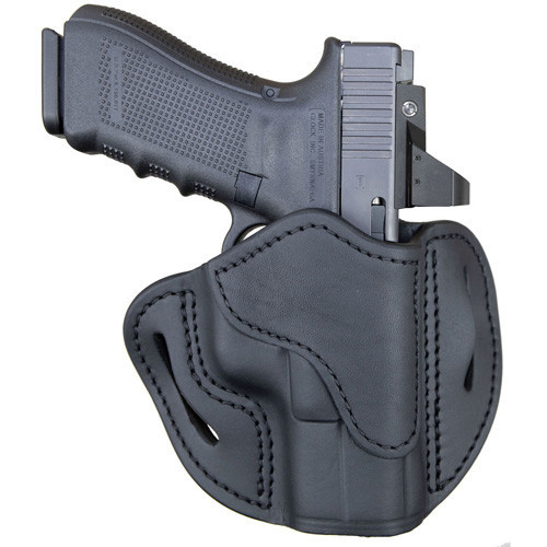 1791 Gunleather Optic Ready Open Top Multi-Fit Belt Holster Stealth Black Right - SNOORBH21SBLR