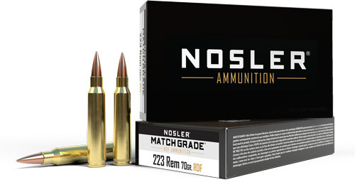 Nosler Match Grade 223 REM 70gr RDF HPBT 20-Round 20BX/CS