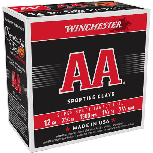 Winchester AA Super Sport 12 ga 2-3/4" 1-1/8 oz #7.5 - 25/ct