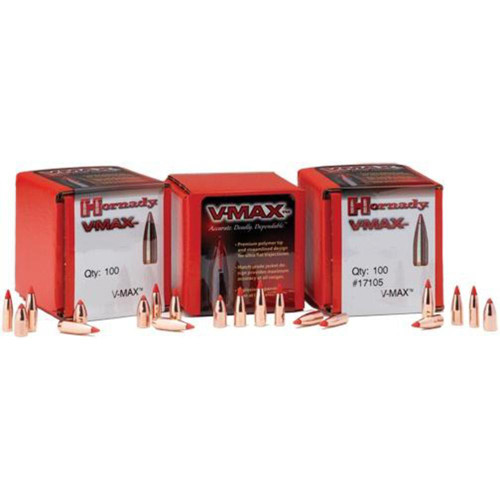 Hornady V-Max Bullets 6mm .243" 75 gr V-Maxbt 100/ct