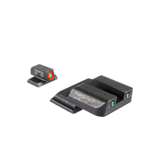Ameriglo Trooper Tritium Handgun Sight Set for S&W M&P (Excludes .22/.380/Shield/EZ/Pro) Green Rear with Orange Front