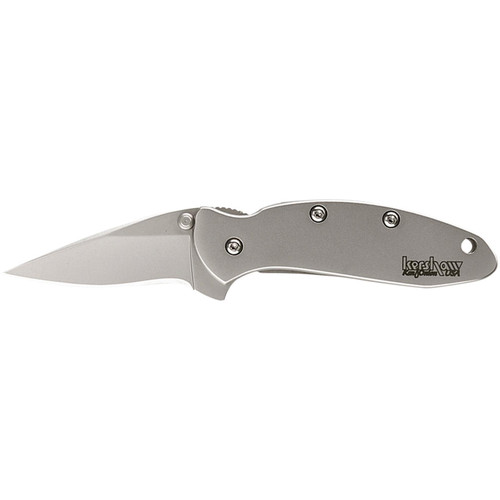 Kershaw Ken Onion Chive Folding Knife 1-9/10" Drop Point Blade Silver - 1600
