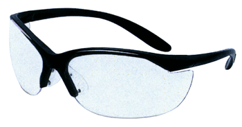 HOWARD LEIGHT VAPOR II GLASSES BLACK FRAME/CLEAR LENS