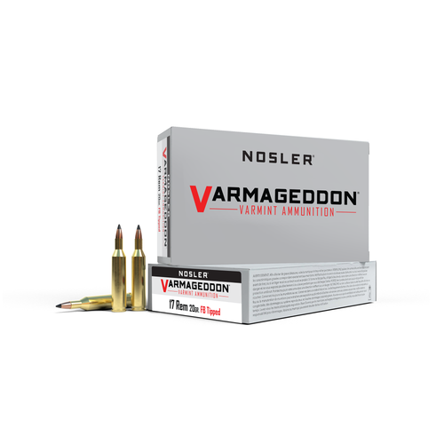 Nosler Varmegeddon Rifle Ammunition .17 Rem 20 gr FB Tipped 20/ct