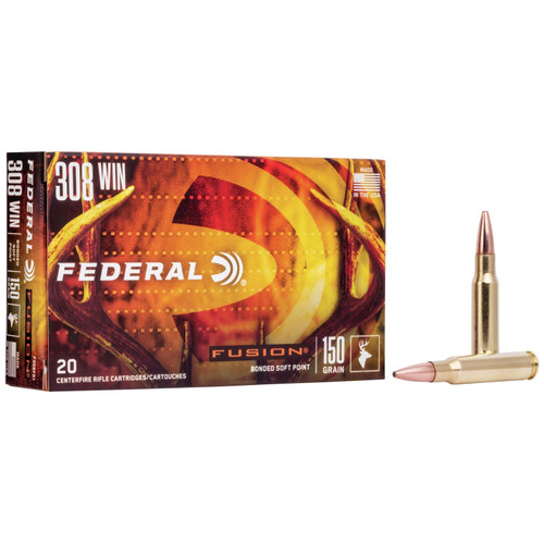 Federal Fusion Rifle Ammunition .308 Win 150 gr Btsp - 20/ct