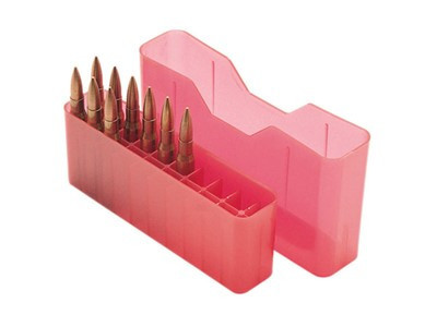 J-20 Series Large Rifle Ammo Box - 20 Round Clear Red