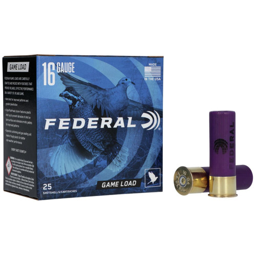Federal Game-Shok Load Stainless 16GA 2-3/4" 2-1/2DE 1OZ 8 Ammo 25-Round