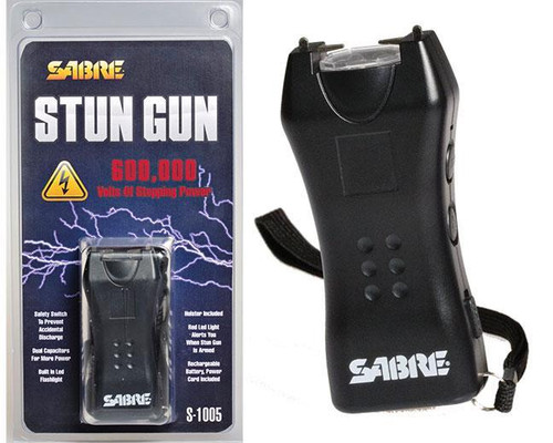 Security Equipment Sabre 600000 Volt Mini-Stun Gun with LED - Black