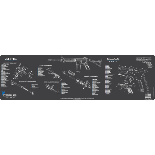 Cerus Gear Magnum XXL 14x48 AR-15/Glock Combo Schematic Promat Gray Rifle Scope - MM-AR15-GLK-SCH-GRY