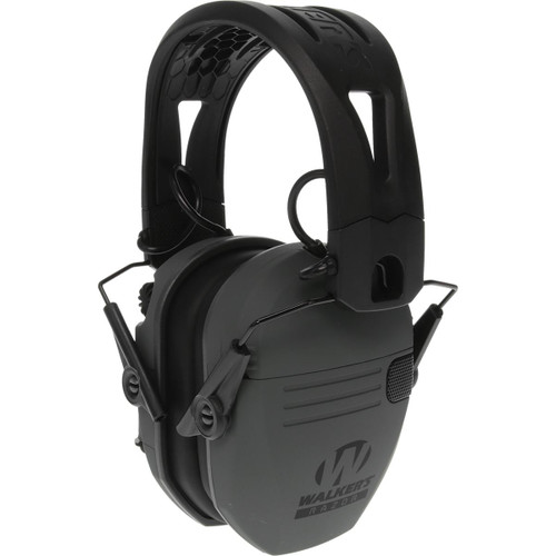 Walkers Game Ear Razor Tacti-Grip Muffs -Battleship Gray 23NRR