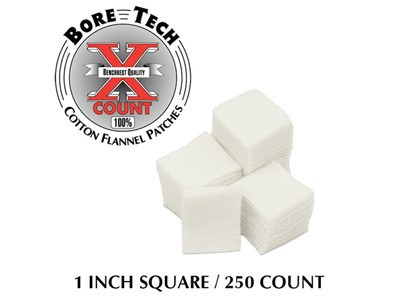 Bore Tech Patches 1" Square, 250-bag - BTPT1S250
