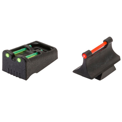 TruGlo Slug Gun Series Black Red Fiber Optic Front Sight Green Rear - TG961R