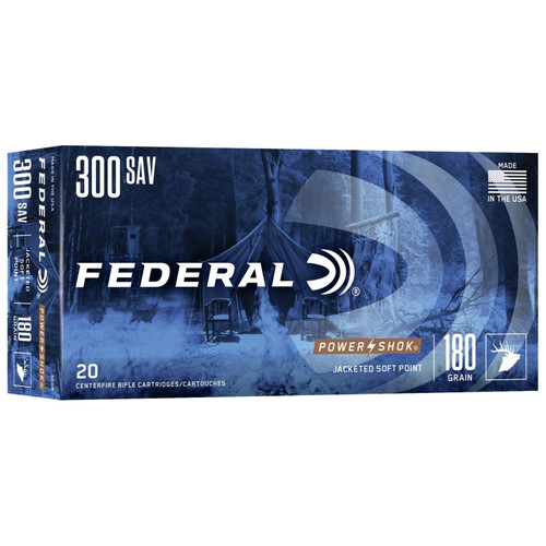 Federal Power-Shok Rifle Ammunition .300 Savage 180 gr SP - 20/ct
