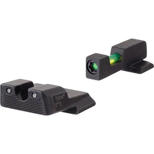 Trijicon DI Night Sight Set Green/Tritium/Fiber Optic Front Black Outline Rear - 601108