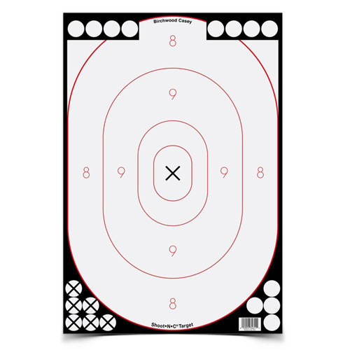 Birchwood Casey Shoot N C White/Black Silhouette Targets 12" x 18" 5/Pack - BC34615