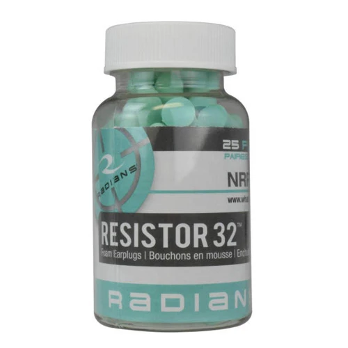 Radians Resistor Earplugs Foam 32dB In The Ear Aqua Blue Adult 25 Pair - FP70A/25