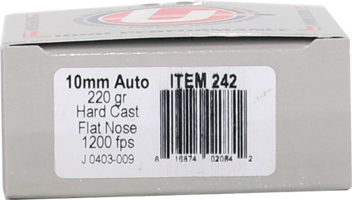 UNDERWOOD 10MM 220GR HARD CAST LEAD-FN 20RD 10BX/CS