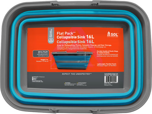ARB Sol Flat Pack Sink 16 Liter with Sturdy Carry Handle - 01401012