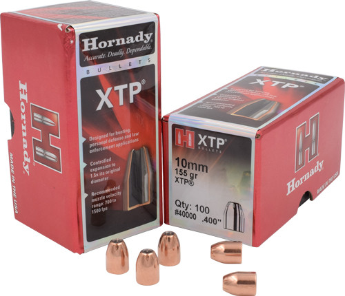 Hornady Bullets 10MM .400 CAL 155gr XTP 100-Count 25BX/CS