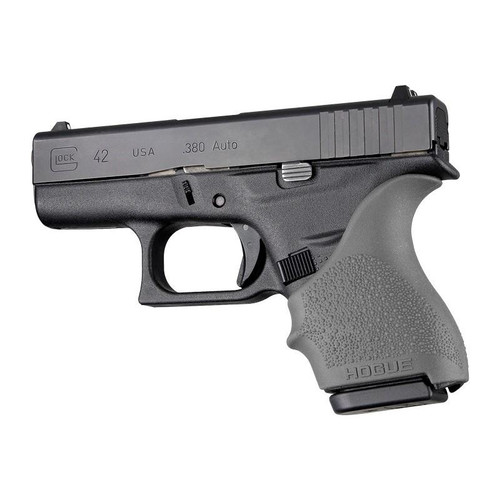 Hogue HandAll Beavertail Handgun Grip Sleeve for Glock 42 43 Slate Gray - 18202